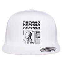 Techno  Techno Music Flat Bill Trucker Hat