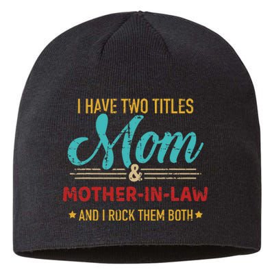 Two Titles Mom And Motherinlaw Sustainable Beanie