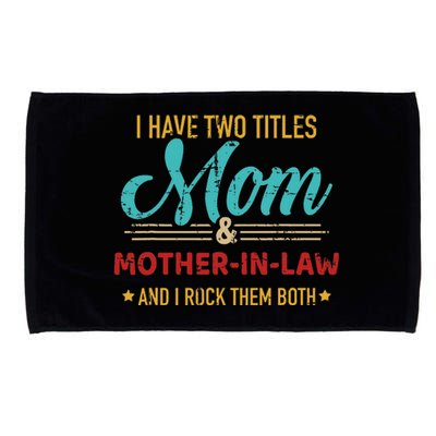 Two Titles Mom And Motherinlaw Microfiber Hand Towel