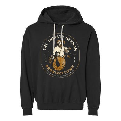 The Thirsty Merman Provincetown Cape Cod Massachusetts Garment-Dyed Fleece Hoodie