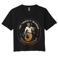 The Thirsty Merman Provincetown Cape Cod Massachusetts Women's Crop Top Tee