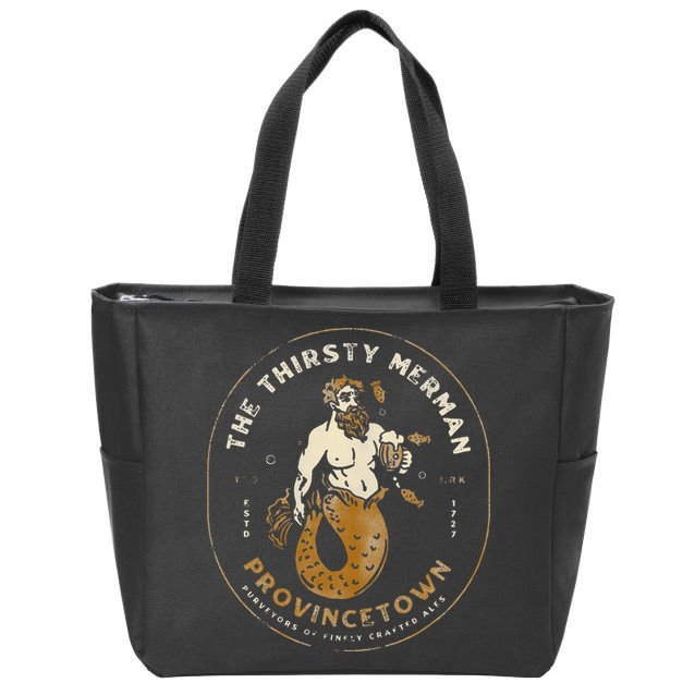 The Thirsty Merman Provincetown Cape Cod Massachusetts Zip Tote Bag