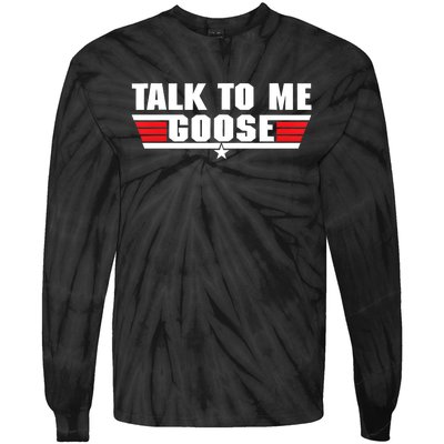 Talk To Me Goose Tie-Dye Long Sleeve Shirt