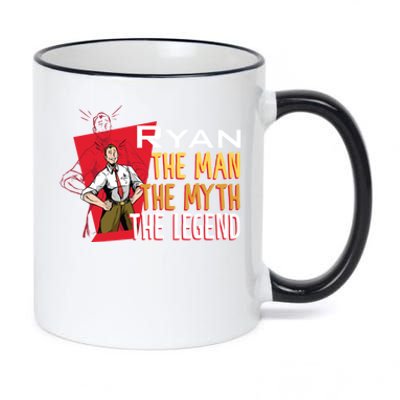 The The Myth The Legend Ryan Gift 11oz Black Color Changing Mug