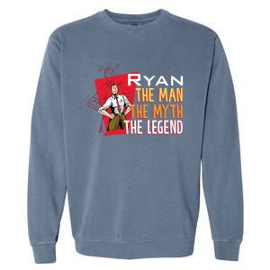 The The Myth The Legend Ryan Gift Garment-Dyed Sweatshirt