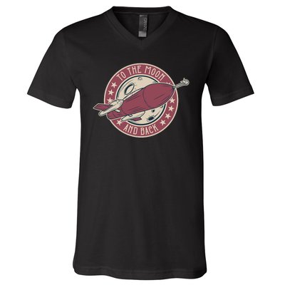 To The Moon And Back V-Neck T-Shirt