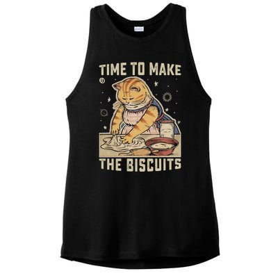 Time To Make The Biscuits Cats Baking Pastry Chef Lover Meaningful Gift Ladies PosiCharge Tri-Blend Wicking Tank