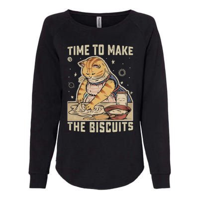 Time To Make The Biscuits Cats Baking Pastry Chef Lover Meaningful Gift Womens California Wash Sweatshirt