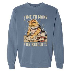 Time To Make The Biscuits Cats Baking Pastry Chef Lover Meaningful Gift Garment-Dyed Sweatshirt