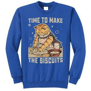 Time To Make The Biscuits Cats Baking Pastry Chef Lover Meaningful Gift Tall Sweatshirt