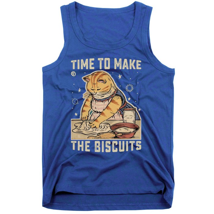 Time To Make The Biscuits Cats Baking Pastry Chef Lover Meaningful Gift Tank Top