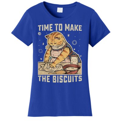 Time To Make The Biscuits Cats Baking Pastry Chef Lover Meaningful Gift Women's T-Shirt