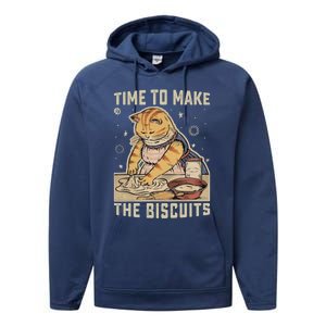 Time To Make The Biscuits Cats Baking Pastry Chef Lover Meaningful Gift Performance Fleece Hoodie