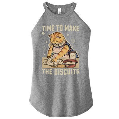 Time To Make The Biscuits Cats Baking Pastry Chef Lover Meaningful Gift Women’s Perfect Tri Rocker Tank