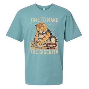 Time To Make The Biscuits Cats Baking Pastry Chef Lover Meaningful Gift Sueded Cloud Jersey T-Shirt