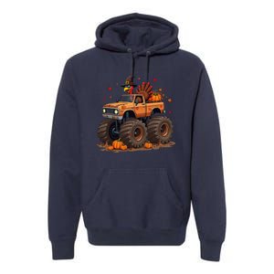 Thanksgiving Turkey Monster Truck Gift Premium Hoodie