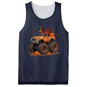 Thanksgiving Turkey Monster Truck Gift Mesh Reversible Basketball Jersey Tank