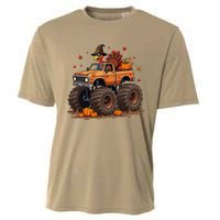 Thanksgiving Turkey Monster Truck Gift Cooling Performance Crew T-Shirt