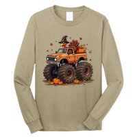 Thanksgiving Turkey Monster Truck Gift Long Sleeve Shirt