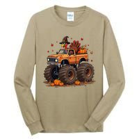 Thanksgiving Turkey Monster Truck Gift Tall Long Sleeve T-Shirt