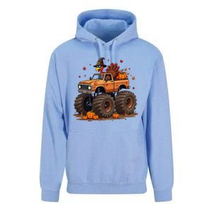 Thanksgiving Turkey Monster Truck Gift Unisex Surf Hoodie