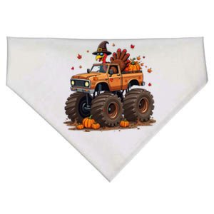 Thanksgiving Turkey Monster Truck Gift USA-Made Doggie Bandana