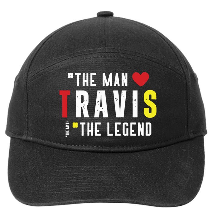 Travis The Man The Legend The Myth 7-Panel Snapback Hat