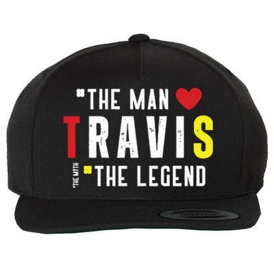 Travis The Man The Legend The Myth Wool Snapback Cap