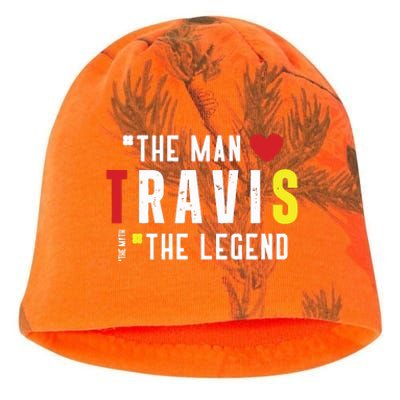 Travis The Man The Legend The Myth Kati - Camo Knit Beanie