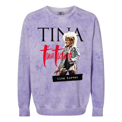 Tina Turner Multi Logo Photo Colorblast Crewneck Sweatshirt