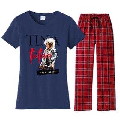 Tina Turner Multi Logo Photo Women's Flannel Pajama Set