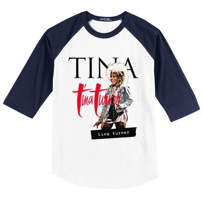 Tina Turner Multi Logo Photo Baseball Sleeve Shirt