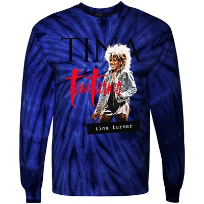 Tina Turner Multi Logo Photo Tie-Dye Long Sleeve Shirt