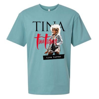 Tina Turner Multi Logo Photo Sueded Cloud Jersey T-Shirt