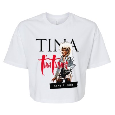 Tina Turner Multi Logo Photo Bella+Canvas Jersey Crop Tee