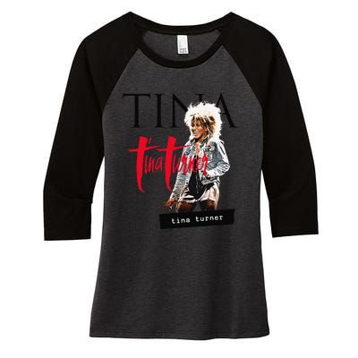 Tina Turner Multi Logo Photo Women's Tri-Blend 3/4-Sleeve Raglan Shirt