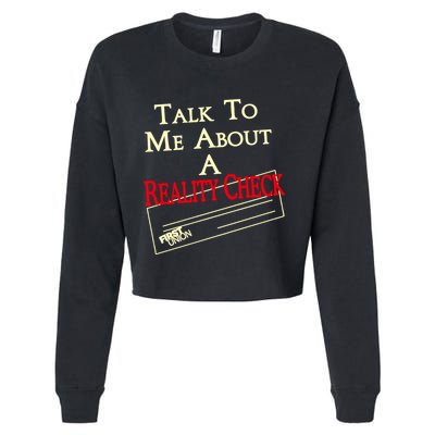 Talk To Me About A Reality Check Cropped Pullover Crew