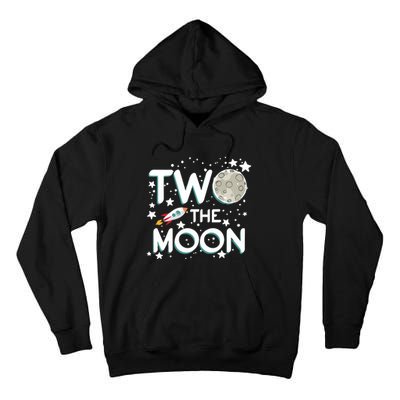 Two The Moon 2nd Birthday Gift For 2 Year Old Tall Hoodie