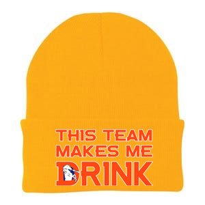 This Team Makes Me Drink Denver Funny Knit Cap Winter Beanie