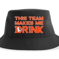 This Team Makes Me Drink Denver Funny Sustainable Bucket Hat