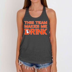 This Team Makes Me Drink Denver Funny Women's Knotted Racerback Tank