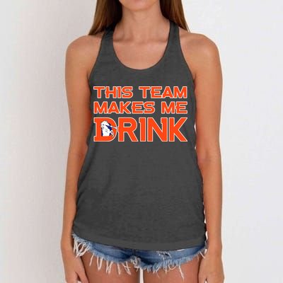 This Team Makes Me Drink Denver Funny Women's Knotted Racerback Tank