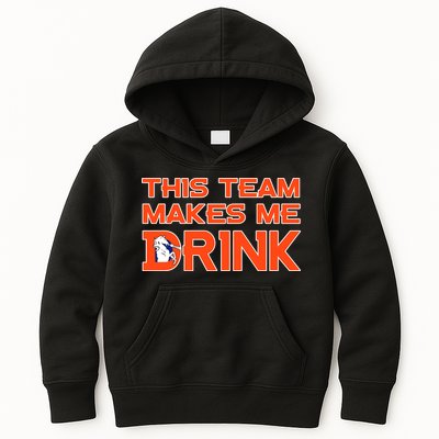This Team Makes Me Drink Denver Funny Kids Hoodie