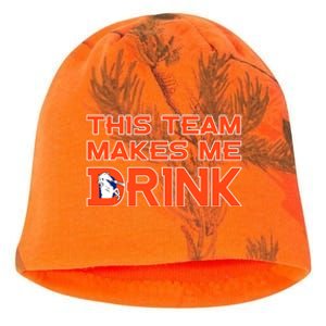 This Team Makes Me Drink Denver Funny Kati - Camo Knit Beanie