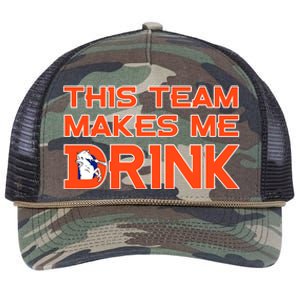 This Team Makes Me Drink Denver Funny Retro Rope Trucker Hat Cap