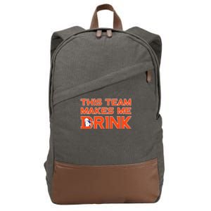 This Team Makes Me Drink Denver Funny Cotton Canvas Backpack