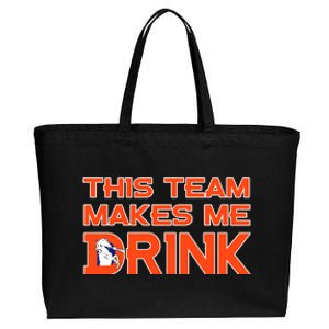 This Team Makes Me Drink Denver Funny Cotton Canvas Jumbo Tote