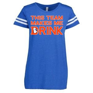 This Team Makes Me Drink Denver Funny Enza Ladies Jersey Football T-Shirt