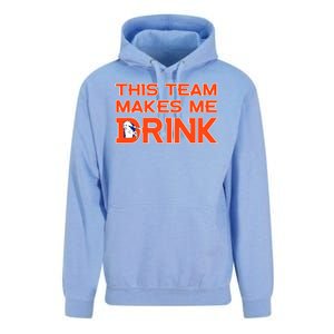 This Team Makes Me Drink Denver Funny Unisex Surf Hoodie