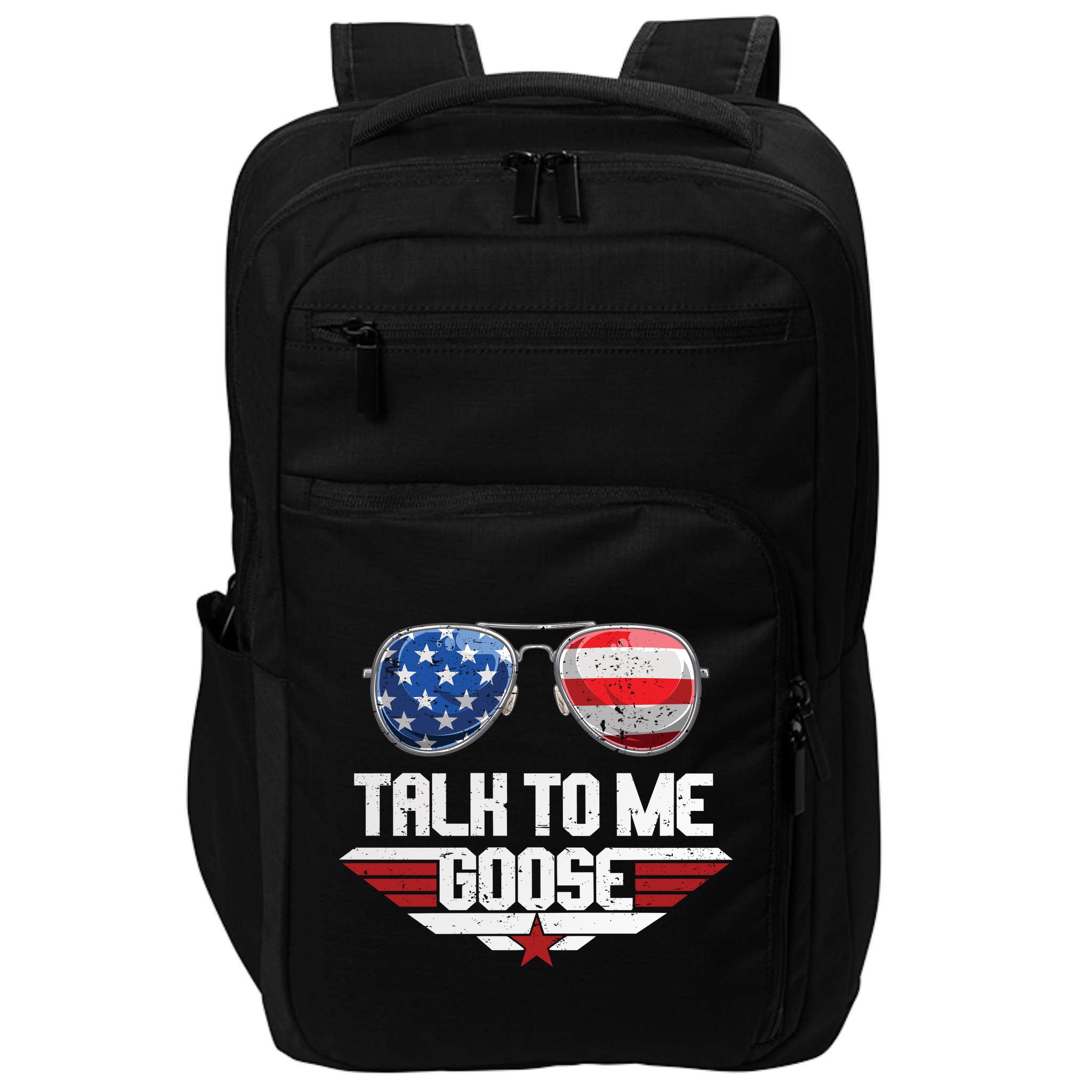 Talk To Me Goose American Flag Glasses Impact Tech Backpack